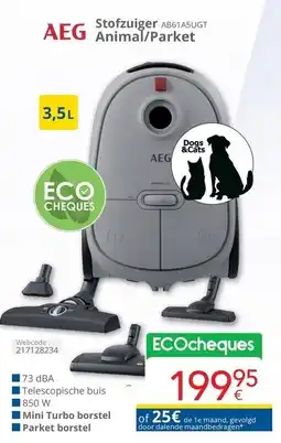 Eldi Stofzuiger Animal/Parket aanbieding
