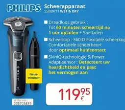 Eldi Scheerapparaat S5889/11 WET & DRY aanbieding