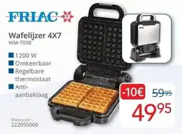 Eldi Wafelijzer 4X7 aanbieding