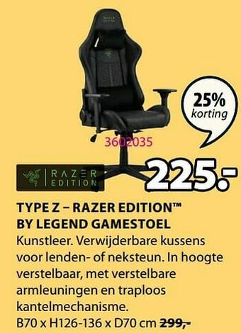 Type z  razer edition by legend gamestoel