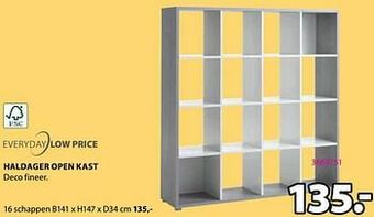 Haldager open kast 16 schappen