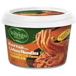 Albert Heijn Bibigo Korean style udon noodles chili flavour aanbieding