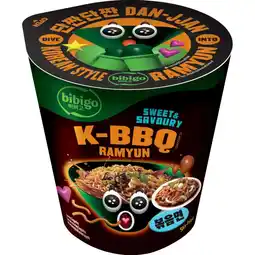 Albert Heijn Bibigo K-BBQ ramyun sweet&savoury noodles cup aanbieding