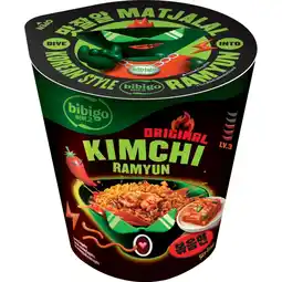 Albert Heijn Bibigo Kimchi ramyun original noodles cup aanbieding