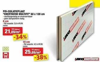 Pir-isolatieplaat enertherm multifit