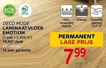 Brico Laminaatvloer emotion aanbieding