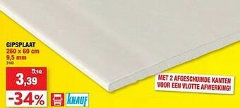 Hubo Gipsplaat aanbieding