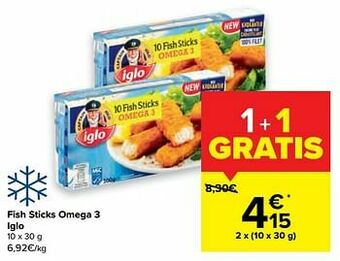 Fish sticks omega 3 iglo