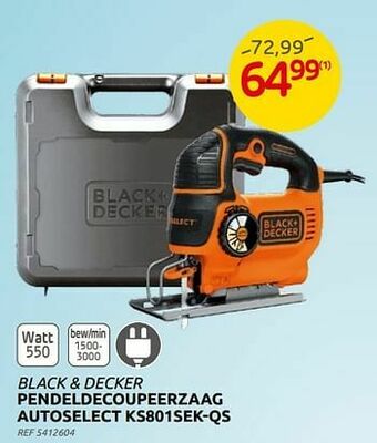 Brico Black + decker pendeldecoupeerzaag autoselect ks801sek-qs aanbieding