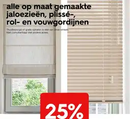 HEMA alle op maat gemaakte jaloezieën, plissé-, rol- en vouwgordijnen aanbieding