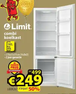 ElectroStock Limit combi koelkast aanbieding