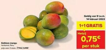 Carrefour Eetklare mango aanbieding