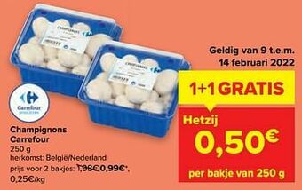 Carrefour Champignons carrefour aanbieding