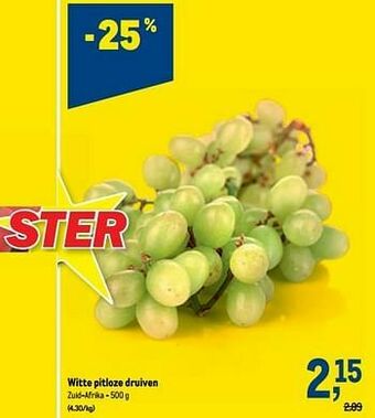Makro Witte pitloze druiven aanbieding