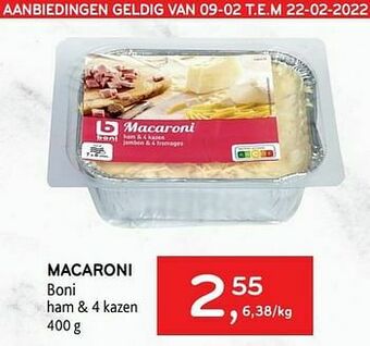 Alvo Macaroni boni aanbieding
