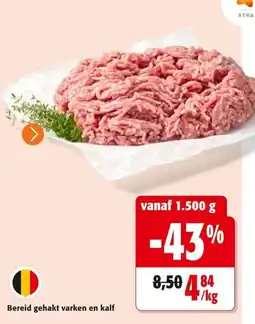 Colruyt Bereid gehakt varken en kalf aanbieding