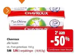 Colruyt Chavroux alle kazen aanbieding