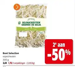 Colruyt Boni Selection sojascheuten aanbieding