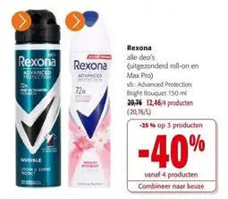 Colruyt Rexona alle deo's aanbieding