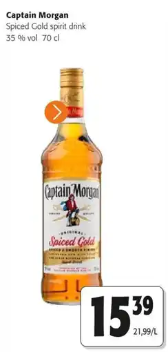 Colruyt Captain Morgan spiced gold spirit drink aanbieding
