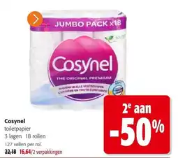 Colruyt Cosynel toilet papier aanbieding