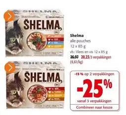 Colruyt Shelma alle pouches aanbieding