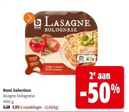 Colruyt Boni Selection lasagne bolognese aanbieding