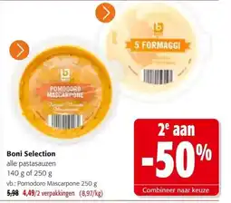 Colruyt Boni Selection alle pastasauzen aanbieding