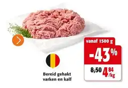 Colruyt Bereid gehakt varken en kalf aanbieding