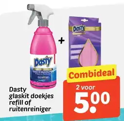 Wibra Dasty glaskit doekjes refill of ruitenreiniger aanbieding
