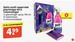 Wibra Dasty multi-oppervlak glasreiniger kit & ruitenreiniger aanbieding