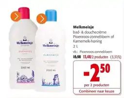 Colruyt Melkmeisje bad- & douche crème aanbieding