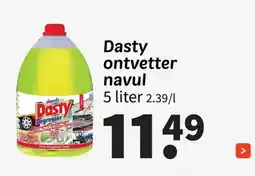 Wibra Dasty ontvetter navul aanbieding