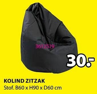 Jysk Kolind zitzak aanbieding
