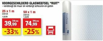 Hubo Voorgeschilderd glasweefsel ruit aanbieding