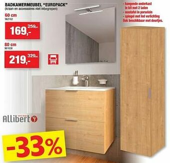 Hubo Badkamermeubel europack aanbieding