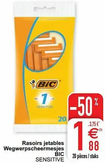 Cora Rasoirs jetables wegwerpscheermesjes bic sensitive aanbieding