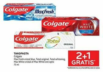 Alvo Tandpasta colgate 2+1 gratis aanbieding