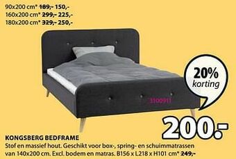 Jysk Kongsberg bedframe aanbieding