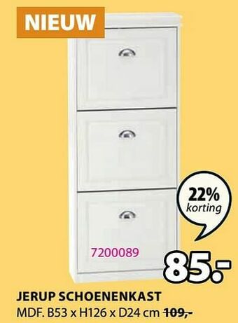 Jysk Jerup schoenenkast aanbieding