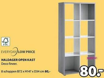Jysk Haldager open kast 8 schappen aanbieding