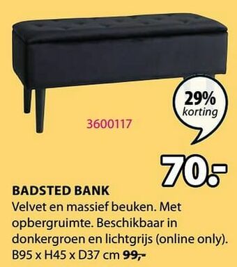 Jysk Badsted bank aanbieding