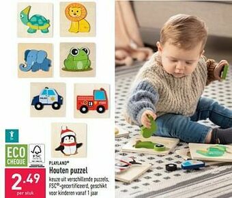ALDI Houten puzzel aanbieding