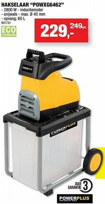 Hubo Powerplus hakselaar powxg6462 aanbieding