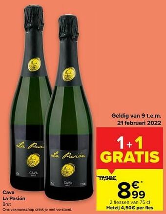 Carrefour Cava la pasión brut aanbieding