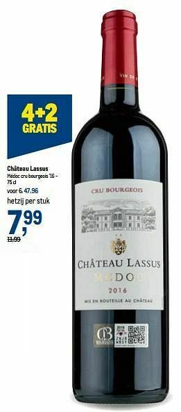 Makro Château lassus médoc cru bourgeois `16 aanbieding