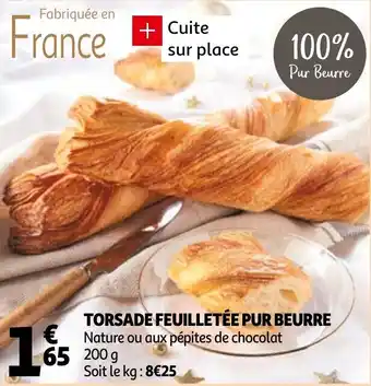 Auchan Torsade Feuilletee Pur Beurre aanbieding