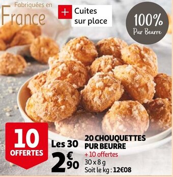 Auchan 20 Chouquettes Pur Beurre aanbieding