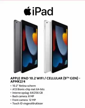 Exellent Apple ipad 10.2 wifi/ cellular (9th gen)- APMK2/4 10.2" Retina-schem aanbieding