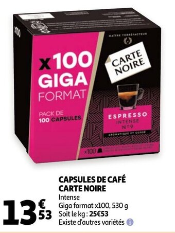 Auchan Capsules De Cafe Carte Noire aanbieding